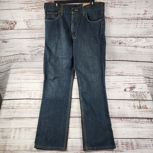 NWT Carhartt BD1483-M Holter Jeans 36x34 Relaxed Fit Straight Leg Durable Denim - Picture 1 of 8